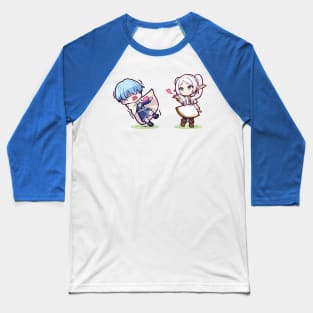 Himmel and Frieren - Flying Kiss Baseball T-Shirt